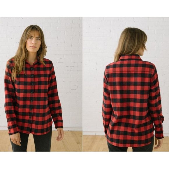 Tradlands Tops - Tradlands Arapahoe 100% Cotton Red Plaid Flannel M